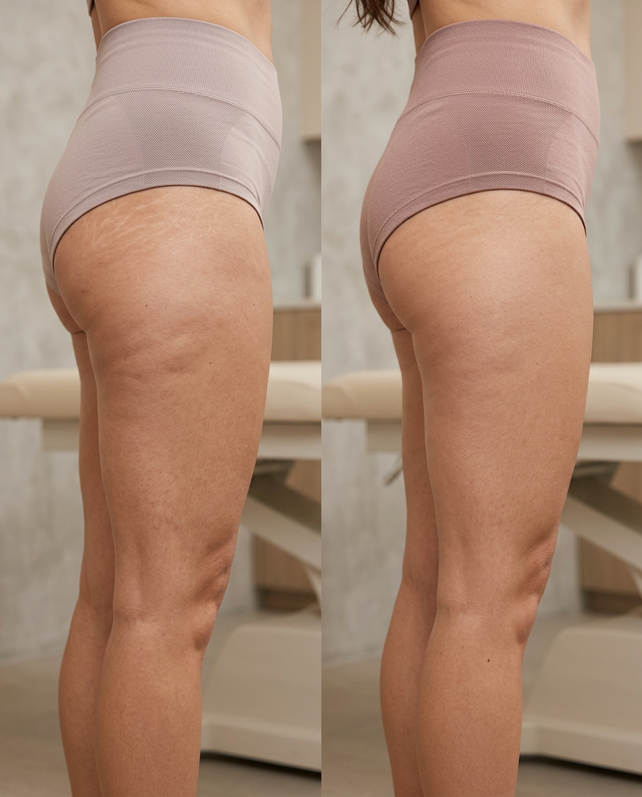 Antes y después tratamiento celulitis piernas - Natural Mèdic Estètic Manresa